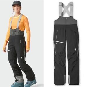 Stio Womens Figment Bib Skiing Snowboarding In Abyss Black Size Medium Long New